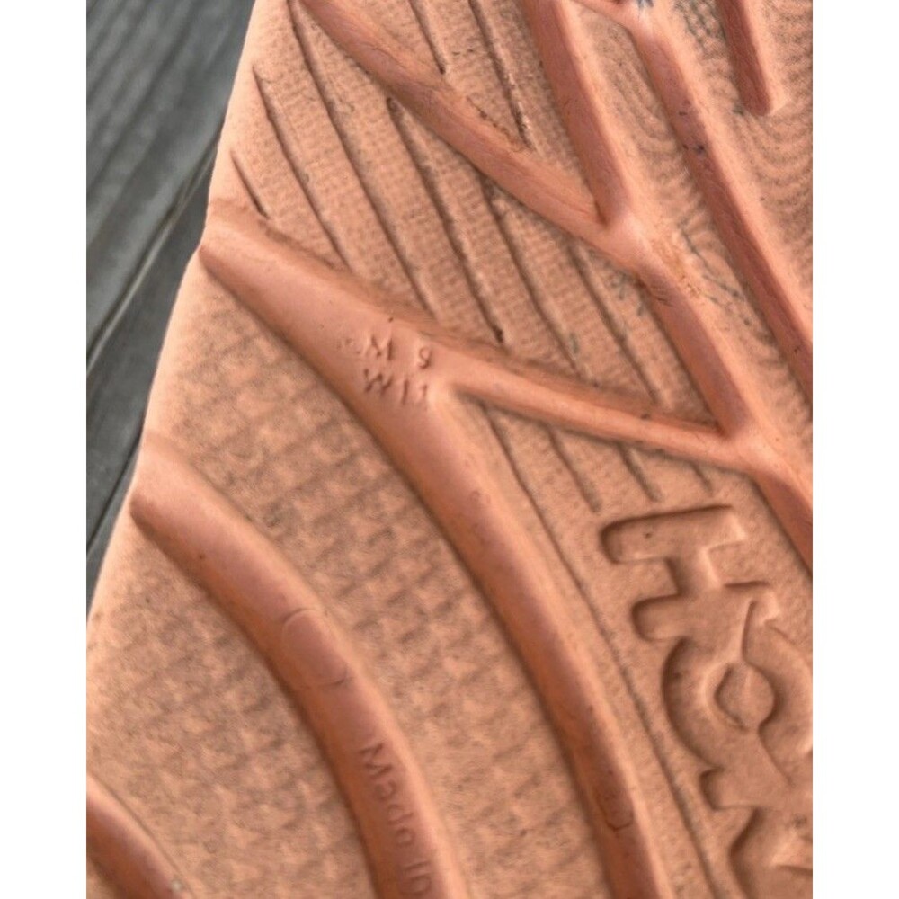 Hoka One One Ora Women's 11 Men's 9 Recovery Slides Amber Yellow/Shell Coral - Picture 15 of 15